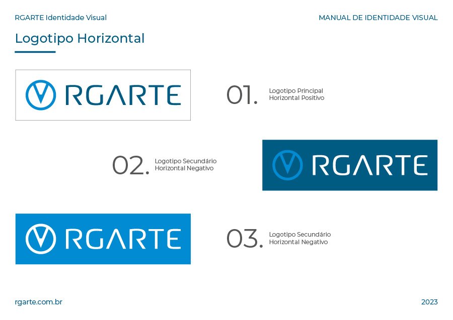 Versões do Logotipo Horizontal Positivo e Logotipo Horizontal Negativo
